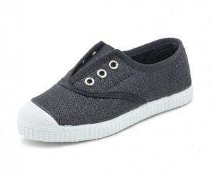 Tenisówki Cienta brokatowe CZARNE 70-013-01 NEGRO